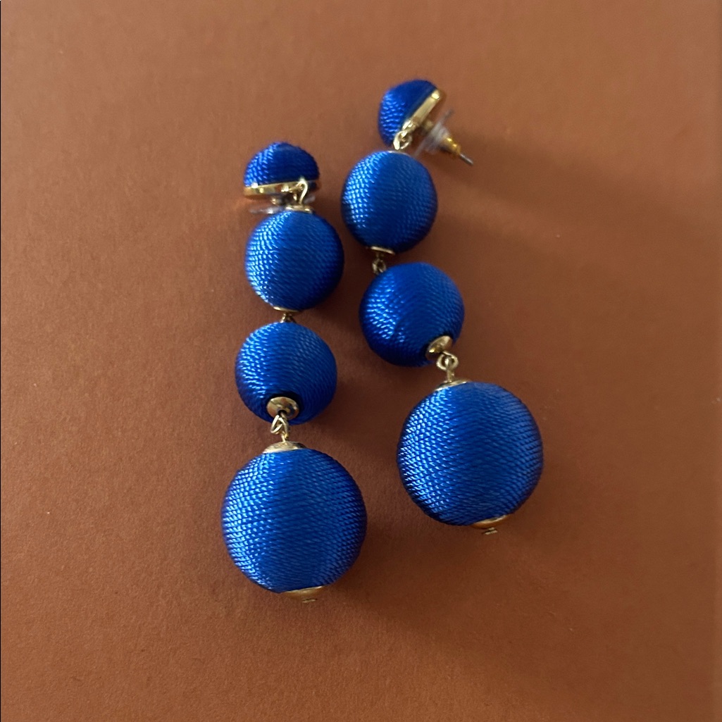 Vibrant Blue Sphere Earrings